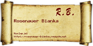 Rosenauer Bianka névjegykártya